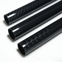 Tube en fibre de carbone 3K de grand diamètre, personnalisable, léger et haute résistance, pour tige de détecteur de métaux ED