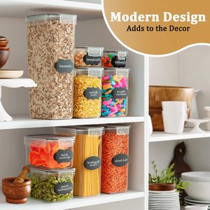Ensemble de 24 contenants de stockage alimentaire en plastique transparent de qualité alimentaire, hermétiques, pour réfrigérateur, cuisine, compatibles lave-vaisselle, boîtes et bacs de rangement - Product Image 4