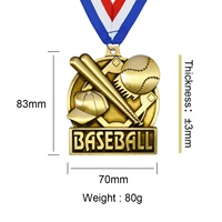 Medallas de Béisbol al por Mayor LY, Medallas y Trofeos Deportivos de Aleación de Zinc Fundido a Presión Personalizados