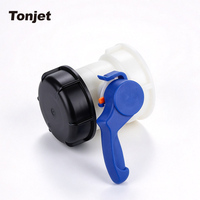 Bouchon de remplacement pour réservoir IBC Tonjet S100x8 à filetage femelle avec joint d'étanchéité central à disque rond et rebord extérieur large