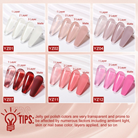 2023 gros gelée vernis à ongles gel marque privée uv gel vernis à ongles ensemble 10ml tremper les ongles en acrylique de couleur nude