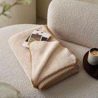 Couvertures de lit en flanelle polaire double couche de luxe, vente en gros, couvertures d'hiver pour canapé et lit