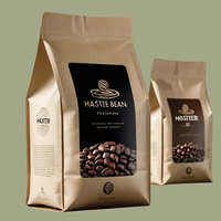 Sacs à Café et Thé Personnalisés Imprimés 2024 avec Valve 250g 500g 1Kg, en Papier Mat, Feuille et Fermeture Éclair, Recyclables