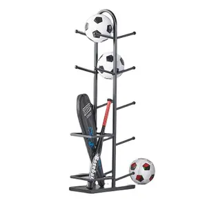 New Sports Equipment Badminton Racket Baseball Bat Home Garage Football Basketball Metal Display Rack Stand Holder