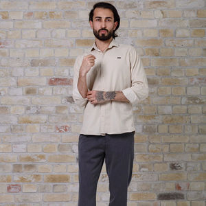 Pantalones Chinos Negros de Corte Recto para Hombre, Casuales, con Cintura Elástica, 100% Algodón - Product Image 1