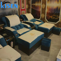 Kisen confortable luxe en gros manucure massage des pieds lavage bleu Spa électrique étendre Massage pédicure chaises à vendre