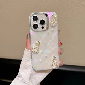 Moda Glitter pearly-parlaklık saydam kabuk desen telefon <span class=keywords><strong>iPhone</strong></span> için kılıf Xr X Xs Max 7 8 11 12 13 14 15 16 17 artı Pro Max - Product Image 3