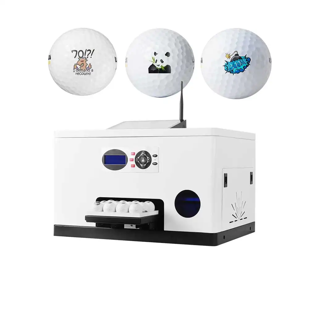 Sunika professionale produttore lunga vita di servizio macchina da stampa a pallina da Golf A5 Inkjet UV stampante Flatbed