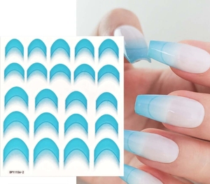 <span class=keywords><strong>New</strong></span> Desgin 12 Màu Sắc Biểu Tượng Tùy Chỉnh Phong Cách Pháp Dán Móng Tay Đường Cong 3D DIY Báo Chí Trên Móng Tay Phụ Kiện Gradient Nail Decal - Product Image 3