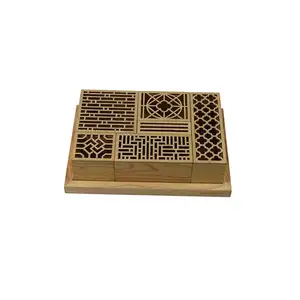 Caixa de madeira reciclável para armazenamento de artesanato, caixa decorativa multifuncional para casa, caixa de tesouro, artesanato