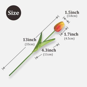 Fleurs artificielles en PU en gros, tulipes hydratantes faites à la main pour Noël, la remise des diplômes, Halloween, le Nouvel An, Pâques, la Saint-Valentin - Product Image 2