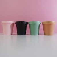 Pots cosmétiques en plastique PP mat de 50 ml, 100 ml, 200 ml, 250 ml, 500 ml avec couvercle à vis, colorés et uniques, imprimés en sérigraphie, pour gommages capillaires et corporels