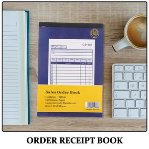 Carnet de factures personnalisé avec logo, <span class=keywords><strong>2</strong></span> feuillets, A5, copies autocopiantes, 8,3x5,5 pouces, papier autocopiant, carnet de reçus en carton, bon de commande A4 - Product Image 6