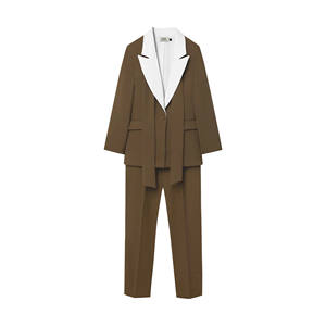 Euphoria alta moda mujer estilo casual elegante minimalista chaqueta de lana patrón sólido con decoración de botones - Product Image 3