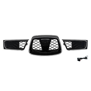 ชุดแต่งกระจังหน้า Subaru Impreza WRX STI แบบ LED สีดำ Piano Black ABS สำหรับกันชน - Product Image 2