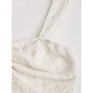 Haut peplum sans manches en dentelle pour femme, à nouer devant, respirant, idéal pour l'été - Product Image 2