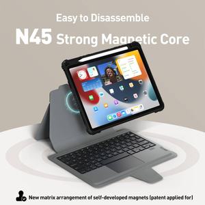 เคสแท็บเล็ตพร้อมคีย์บอร์ดแม่เหล็กแบบถอดได้ <span class=keywords><strong>Nillkin</strong></span> 7 สี พร้อมไฟแบ็คไลท์ แทร็คแพด คีย์บอร์ดหนัง สำหรับ <span class=keywords><strong>iPad</strong></span> 10.9 นิ้ว <span class=keywords><strong>iPad</strong></span> <span class=keywords><strong>Air</strong></span> <span class=keywords><strong>4</strong></span>/5 - Product Image 2