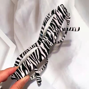 女性用ビンテージエレガントな猫目コンピュータメガネ不規則なアンチブルーライトゼブラプリントフレームPC素材シェード - Product Image 3