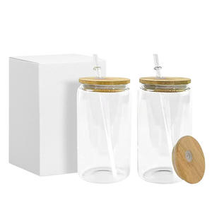Bicchiere <span class=keywords><strong>in</strong></span> <span class=keywords><strong>Vetro</strong></span> Trasparente da 16oz <span class=keywords><strong>con</strong></span> Coperchio <span class=keywords><strong>in</strong></span> Bambù e Cannuccia, Stampa Personalizzata <span class=keywords><strong>con</strong></span> Lettere, per Birra, Soda, Tè, Caffè, Regalo di Compleanno per Donne - Product Image 3