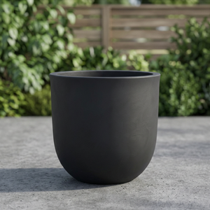 Jardinière minimaliste en résine noire pour plantes vertes, pot de fleurs pour jardin extérieur - Product Image 1