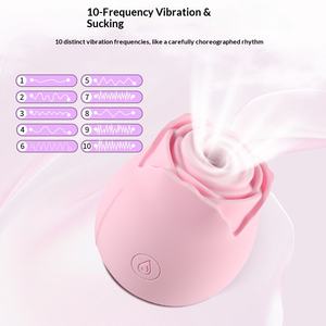 女性用快楽グッズ ローズフラワー吸引式エッグバイブレーター 乳首責め 大人のおもちゃ - Product Image 3