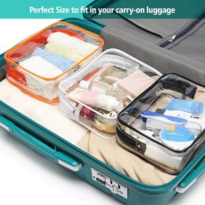 PACKISM grande capacità PVC TSA approvato per borsa da toilette e organizzatore per il trucco 2 stili per Bundle vendita custodia cosmetica e marsupio