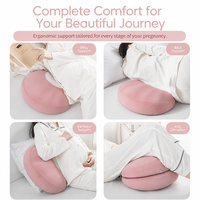 Oreiller de grossesse ergonomique en U avec housse amovible, en mousse à mémoire de forme premium, pour dormir sur le côté et soutien maternité