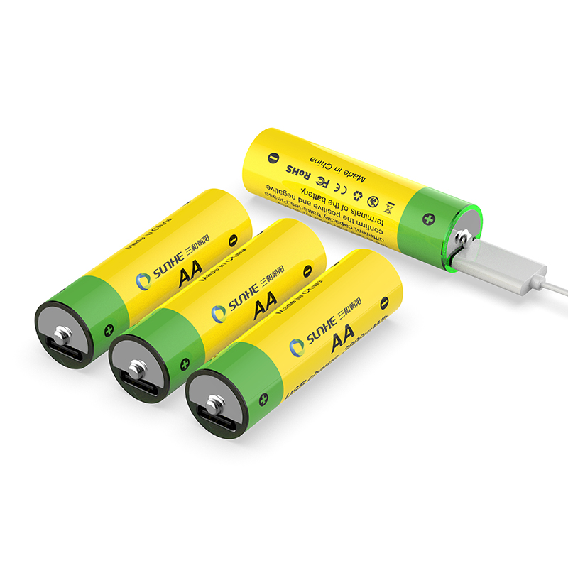 Оптовая цена 3000mwh Высококачественная цифровая батарея AA Type C 1,5 V Usb перезаряжаемые литий-ионные батареи