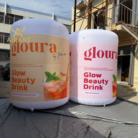 Ballon publicitaire gonflable personnalisé en forme de bouteille pour la promotion commerciale, la décoration et l'affichage en magasin ou sur pelouse