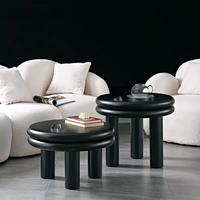 Vente directe d'usine, table basse classique ronde pour salon, table de centre de loisirs avec structure en acier carbone