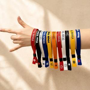 Pulseras de Tela para Eventos, Pulseras de Tela Personalizadas, Pulseras de Identificación Ajustables para Festivales de Música, Carnavales, Deportes - Product Image 5