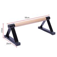Lron triangle push-up support bois de hêtre petites barres parallèles équipement de fitness paralettes en bois poignée support
