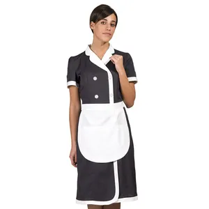 OEM Service Hotel Clothes Cleaner Dress Uniforms Tunic and Pant Housekeeping Restaurant Receptionist Staff Scrubs Uniforms