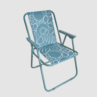 Chaise de plage pliable moderne en métal léger avec poches latérales en tissu polyester pour l'extérieur – Vente en gros