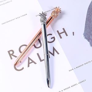 Hot Selling 3D Pineapple Top Twist Metal Ballpoint <b>Pen</b> Rose Gold Gold <b>Silver</b> Luxury Decorative Gift Wedding Souvenir - Product Image 4