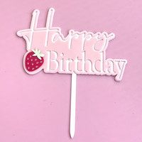 Décoration de gâteau d'anniversaire en acrylique pour enfants - Joyeux anniversaire