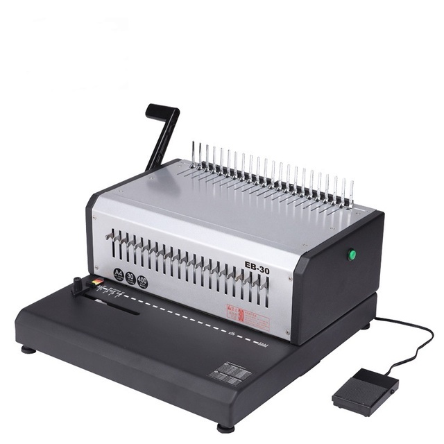 EB-30 High Quality Rubber Ring Binding Machine 21 Holes Comb Book Binding Machine for Office