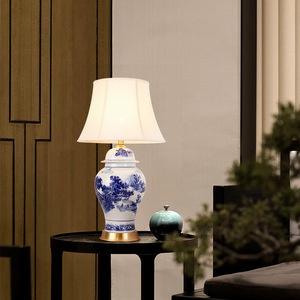 Trung Quốc Gốm Đèn Bàn Phòng Khách Nhà Lớn Trang Trí Nội Thất Ánh Sáng Ban Đêm Cổ Điển Brass Đèn Khách Sạn Phòng Nghiên Cứu Đọc Sách Đèn - Product Image 4