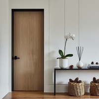 Porte intérieure en bois minimaliste moderne Porte intérieure en bois massif résidentielle pour les projets