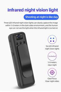 Mini Caméra HD 1080P Portable Petit <span class=keywords><strong>Enregistreur</strong></span> Vidéo Numérique Caméra Corporelle Vision Nocturne Infrarouge - Product Image 2