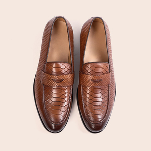 Ultime <span class=keywords><strong>Scarpe</strong></span> Eleganti da <span class=keywords><strong>Uomo</strong></span> in Vera Pelle di Vacchetta con Suola Piatta, Mocassini Slip-On per Ufficio e Business - Product Image 3