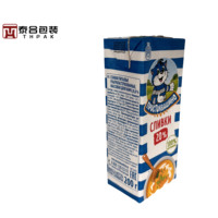 Boîte d'emballage en carton de lait aseptique de 125ml à 1000ml Dossier rigide de briques alimentaires protégées contre les UV pour jus de boissons énergisantes recyclées