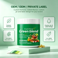 Superfood Groene Blend Poeder 240 g 30 Porties Volledig Natuurlijk Voedingssupplement Witte Pot OEM Fabriek