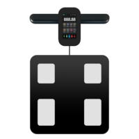 Balance intelligente avec application gratuite personnalisée, 8 électrodes, grand écran TFT couleur, analyse de la composition corporelle, mesure du poids et du IMC