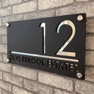 Signe HFBH <span class=keywords><strong>Plaque</strong></span> de porte en bois personnalisée Numéro de maison Adresse Braille <span class=keywords><strong>Plaque</strong></span> de porte Numéro de maison Signe de porte - Product Image 6