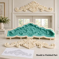 Moule de décoration de porte en résine Tietuo + noyau en silicone PU C296-G5, détail de relief fin, spécialiste des moules en PU