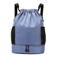 Sac à dos de sport imperméable en tissu Oxford léger avec compartiment à chaussures, séparation humide/sec, grande capacité pour yoga, sport et voyage