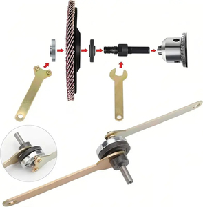 18pc 10mm Electric Drill Conversion Angle Grinder Connecting Rod and <b>8</b> Sanding Discs Kit for Metals Handle Holder Adapter - Product Image 5