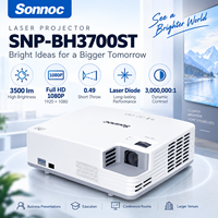 Projecteur laser DLP à courte focale Sonnoc SNP-BH3700ST 3500 ANSI 1080P 0.49:1 pour salle de classe et entreprise