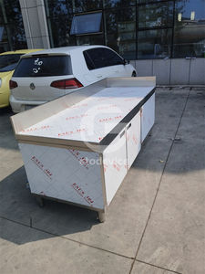 Comptoir réfrigéré pour thé au lait, équipement de bar à bubble tea, comptoir de présentation pour bubble tea, design de comptoir à thé au lait - Product Image 4